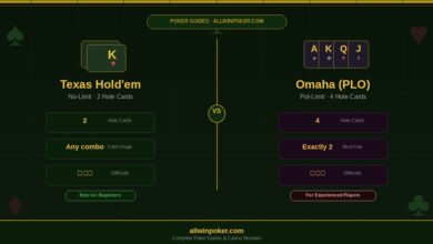 texas holdem vs omaha poker comparison guide-allwinpoker